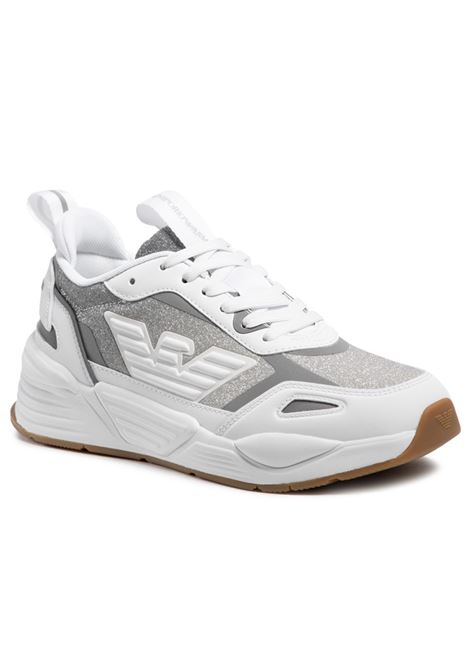 Sneakers in mesh con aquila e dettagli a contrasto EMPORIO ARMANI | Scarpe | X3X126 XM722T374